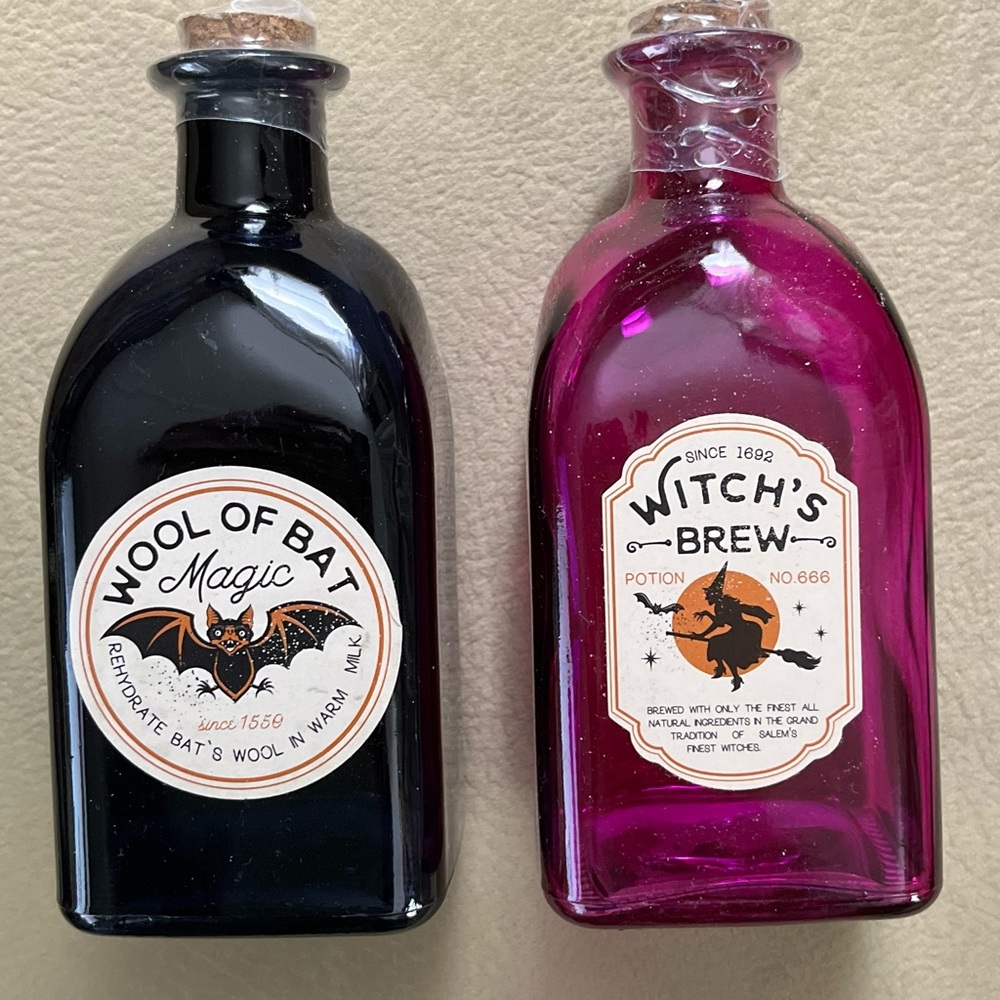 Two Witches Potion Bottles